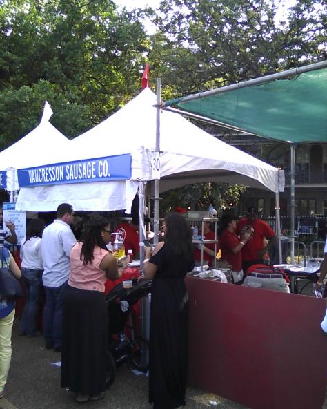 A local favorite, Vaucresson Crawfish Sausage poboys are back.