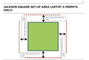 This is the artist "A" zone for setting up along the fence.