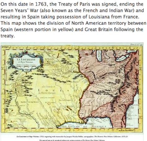 From The Historic New Orleans Collection's Facebook page. Feb 10 marks the anniversary of the Spanish takeover of the colony until 1803. This led to Spanish style architecture in the "French" Quarter, since the two great fires (1788 and 1794) happened during their regime. As a descendant of Portuguese settlers (via the Canary Islands) to southern Lousiana, I represent part of that history in New Orleans. 
